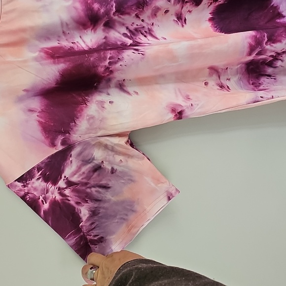 Women's Tie-Dye Top in Purple and Pink Hues, 2x Relaxed Fit - Picture 7 of 13